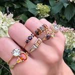 vintage ringen herfst kleuren goud