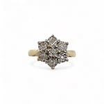 vintage cluster ring diamant ster 9k