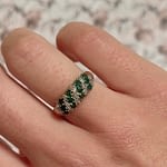 smaragd en diamant ring van 9 karaat goud