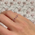 vintage robijn en diamant ring 9k goud