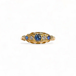 vintage saffier diamant boot ring