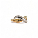 witgoud en geelgoud ring two tone infinity ring