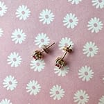 vintage oorbellen robijn en diamant cluster studs 9 karaat goud