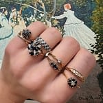 vintage ringen met saffier en diamant