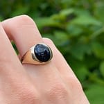 gouden ring onyx steen zegelring