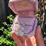 oorbellen goud hartje 9 karaat mop mother of pearl