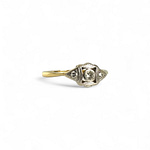 vintage platina en diamant art deco ring