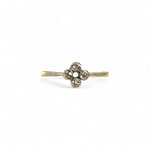 vintage ring diamant cluster klaver 18k