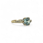 vintage ring zirkoon solitair 9k goud