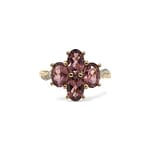 vintage_ring_roze_saffier_cluster_9k_goud vintage ring roze saffier cluster van 9kt goud