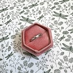 witgouden ring met diamantjes vintage tweedehands ring
