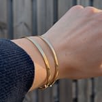 Gouden bangle ovaal slavenarmband 9 karaat