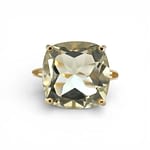 vintage ring groene amethist en diamantjes