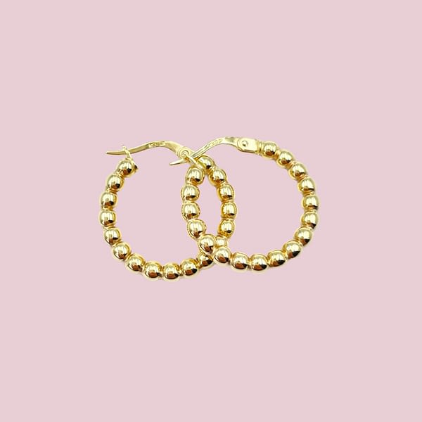 gouden oorringen bubbels of bolletjes oorbellen