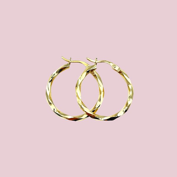 gouden_oorbellen_oorringen_twisted_hoops_creolen_sieradenmeisje gouden oorringen gedraaid vintage oorbellen van goud