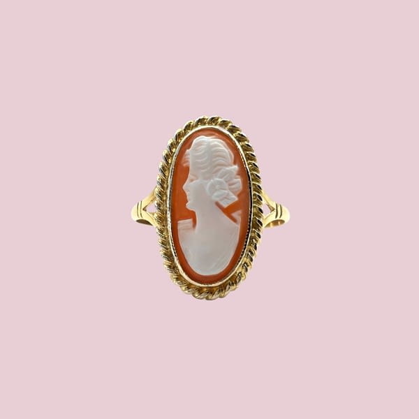 gouden camee ring vintage gouden ringen cameo