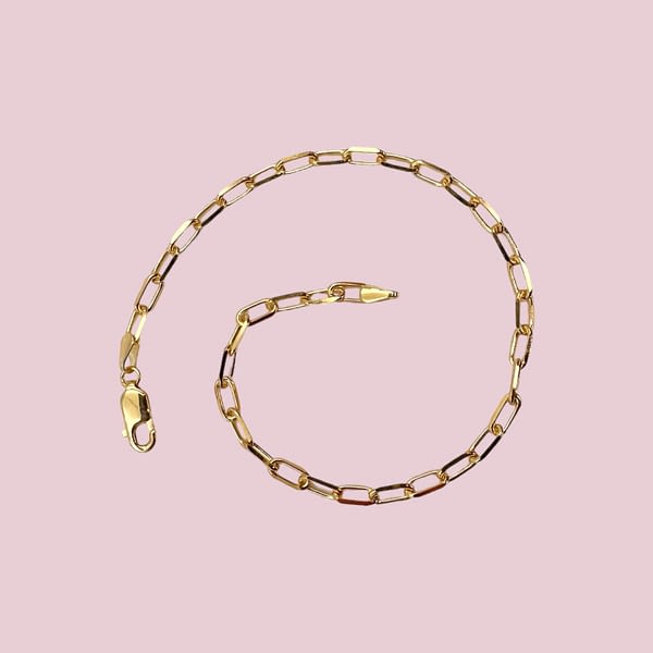 gouden paperclip armbandåç