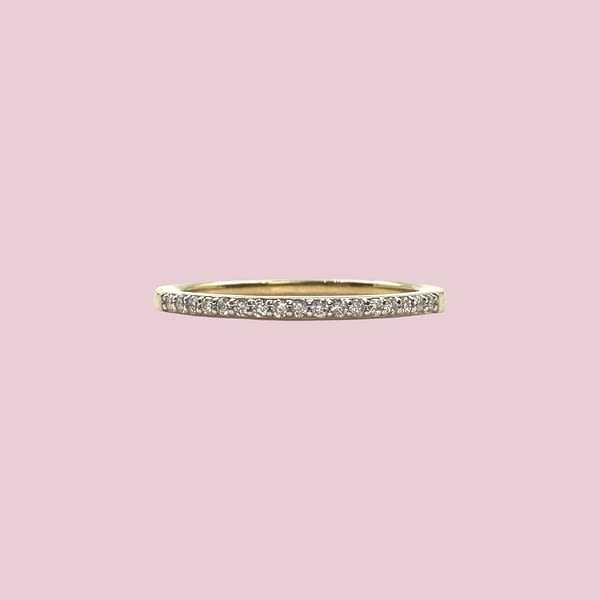 vintage eternity ring met diamant van 9k goud