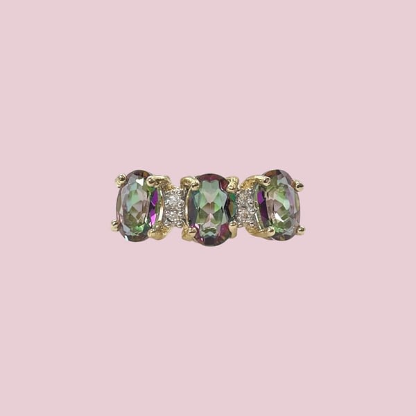 ring mystic topaz trilogie en diamant