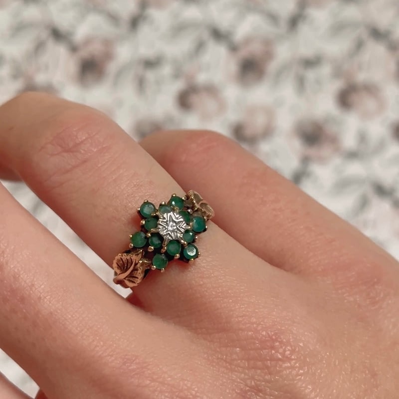 Vintage best sale ring smaragd