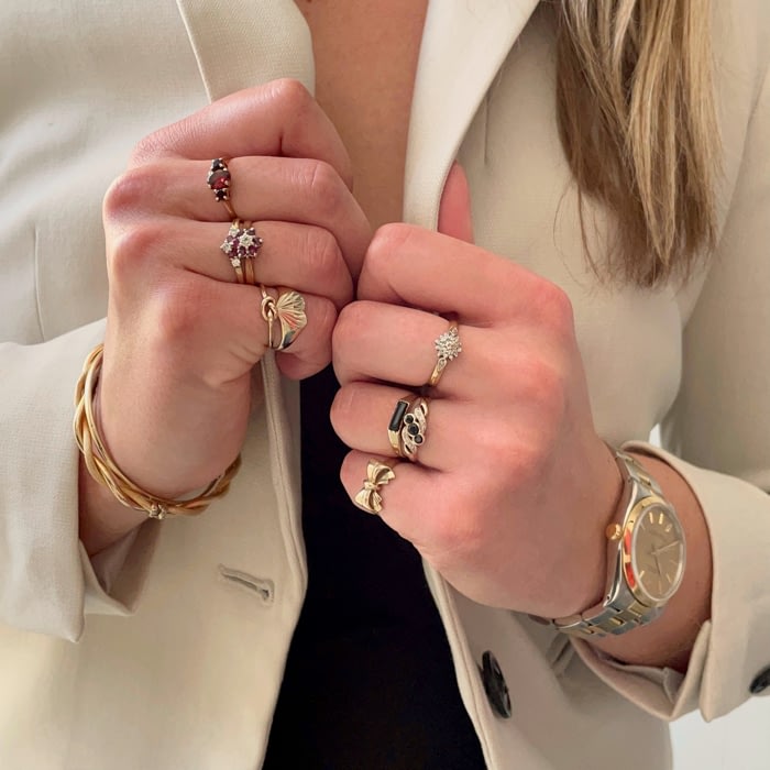 Wishbone ring shop goud