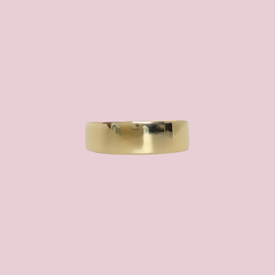 gouden brede teenring 9 karaat goud