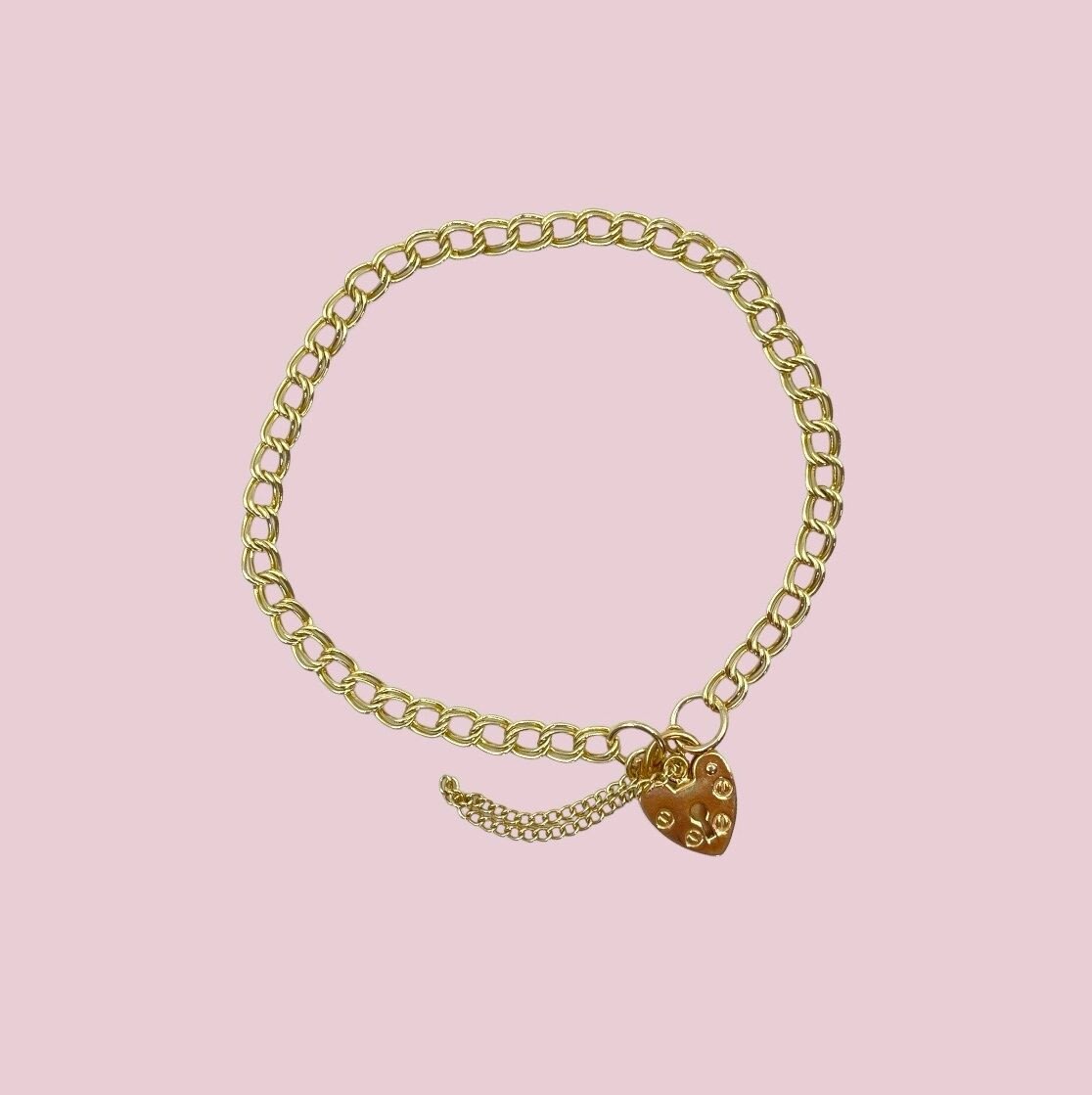 gouden armband hart slotje