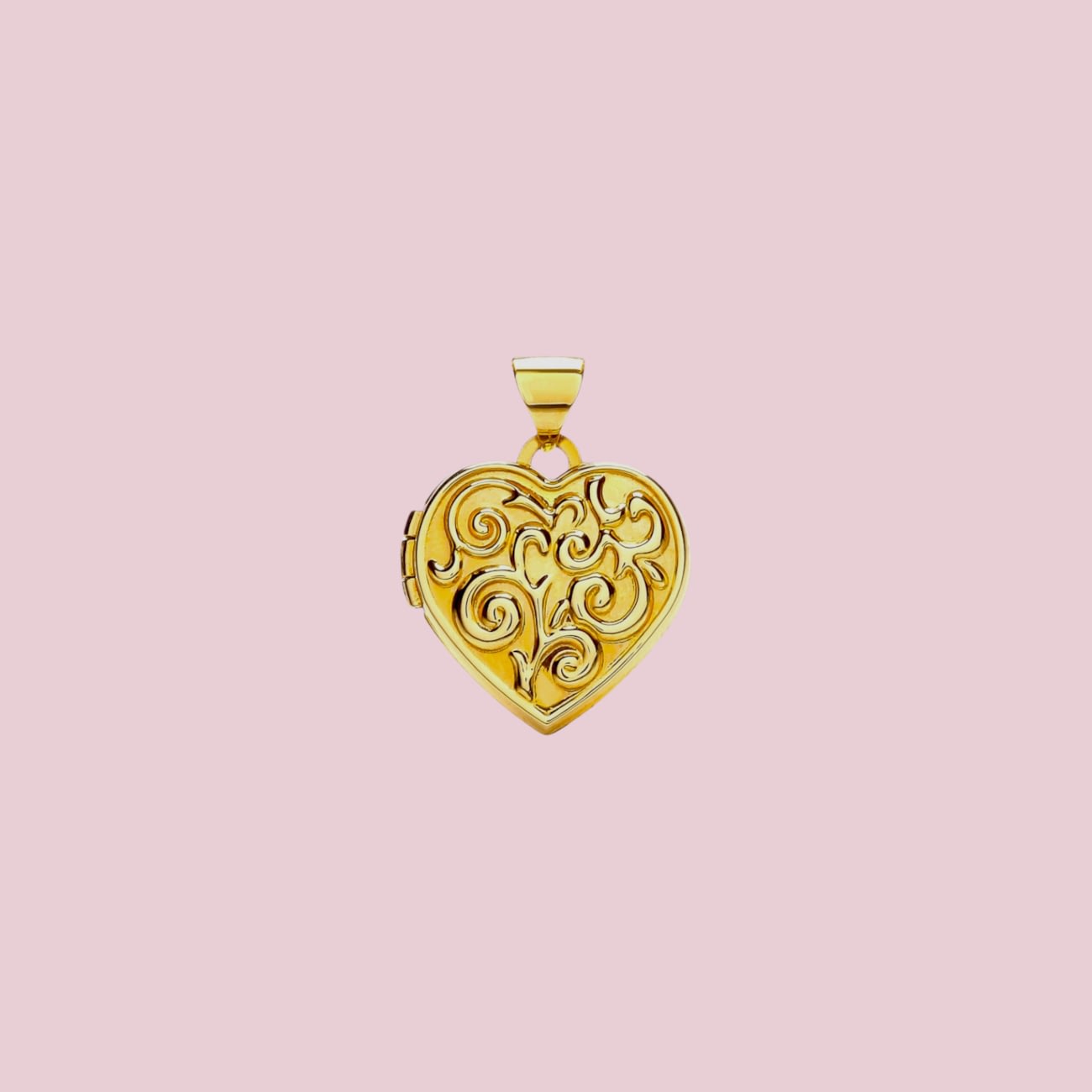vintage locket medaillon hartje goud floral