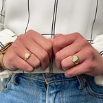 gouden zegelring dames signetring goud