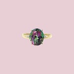 gouden ring met mystic topaz topaas vintage ringen