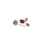 robijn oorknopjes goud met diamant vintage oorbellen