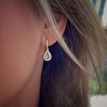 aquamarijn oorbellen met diamant vintage goud oorhangers