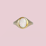 vintage signet ring met opaal zegelring dames