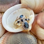 vintage ringen saffier en diamant