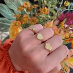gouden dames zegelring hartje
