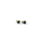 gouden oorknopjes saffier studs