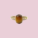 vintage ring met tijgeroog goud
