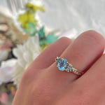 vintage topaas ring 9k goud