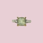 toermalijn ring vintage gouden ring met cushion cut toermalijn