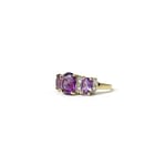 gouden amethist trilogie ring goud met diamant