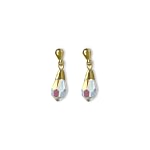 9k gouden oorbellen kristal druppels hangers