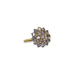 tanzaniet cluster ring vintage 9k goud