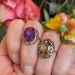 vintage ringen grote steen in zetting