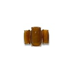 vintage tijgeroog ring trilogie tiger eye goud