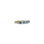 topaas diamant rij ring vintage goud
