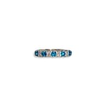 vintage eternity ring topaas en diamant goud 9k