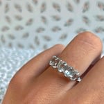 aquamarijn ring van witgoud vintage ring