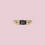 vintage gouden ring met ioliet