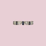 vintage saffier diamant eternity ring goud