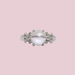 vintage ring maansteen witgoud